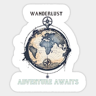 Wanderlust Adventure Awaits Sticker